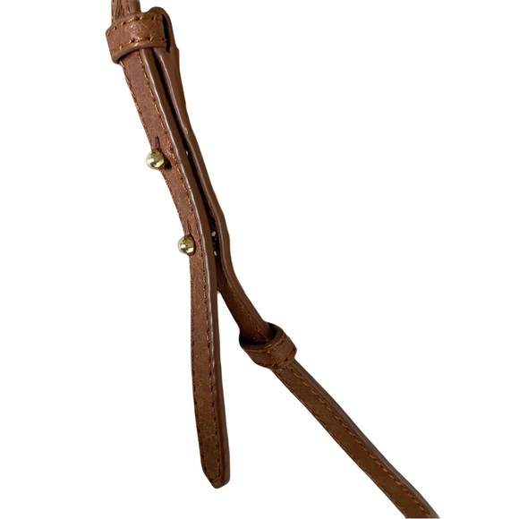 Botkier Mini Trigger Bag Brown Leather Crossbody Bag Moto Zippers Pockets Travel - Picture 9 of 11